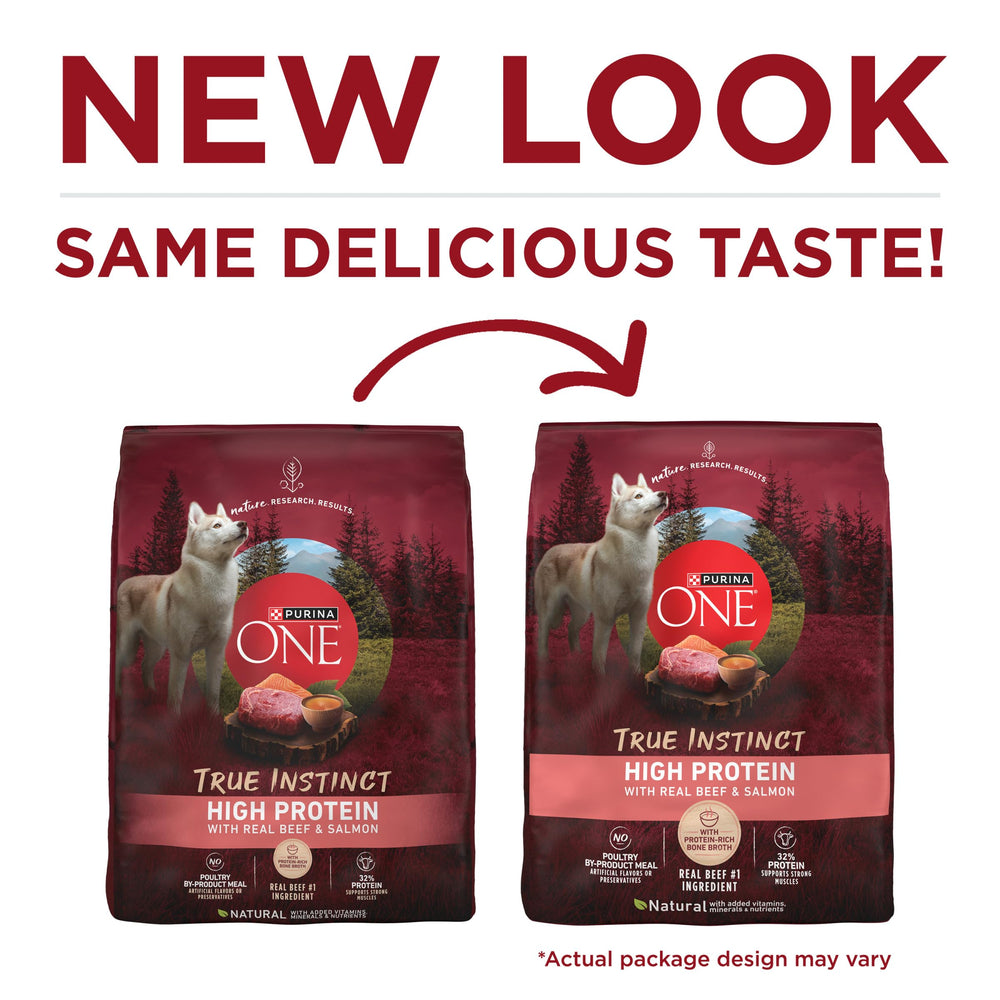 Purina ONE closeup of crunchy kibble highlighting protein content