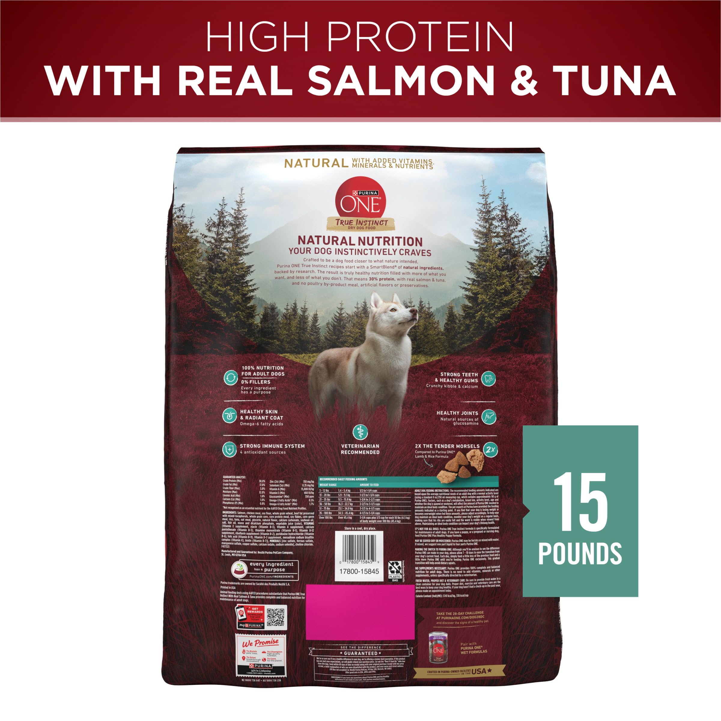 Purina ONE tuna visual underscoring added fish flavor and oils