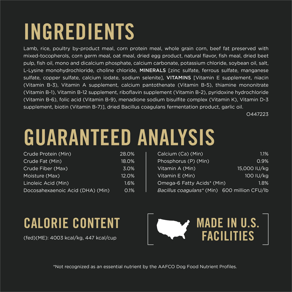 Purina Pro Plan dry food in bowl demonstrating ready-to-serve convenience