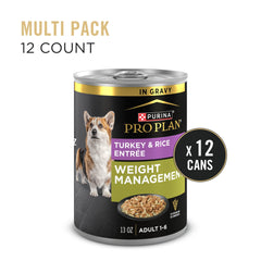 Purina Pro Plan open can texture view showing high-protein morsels