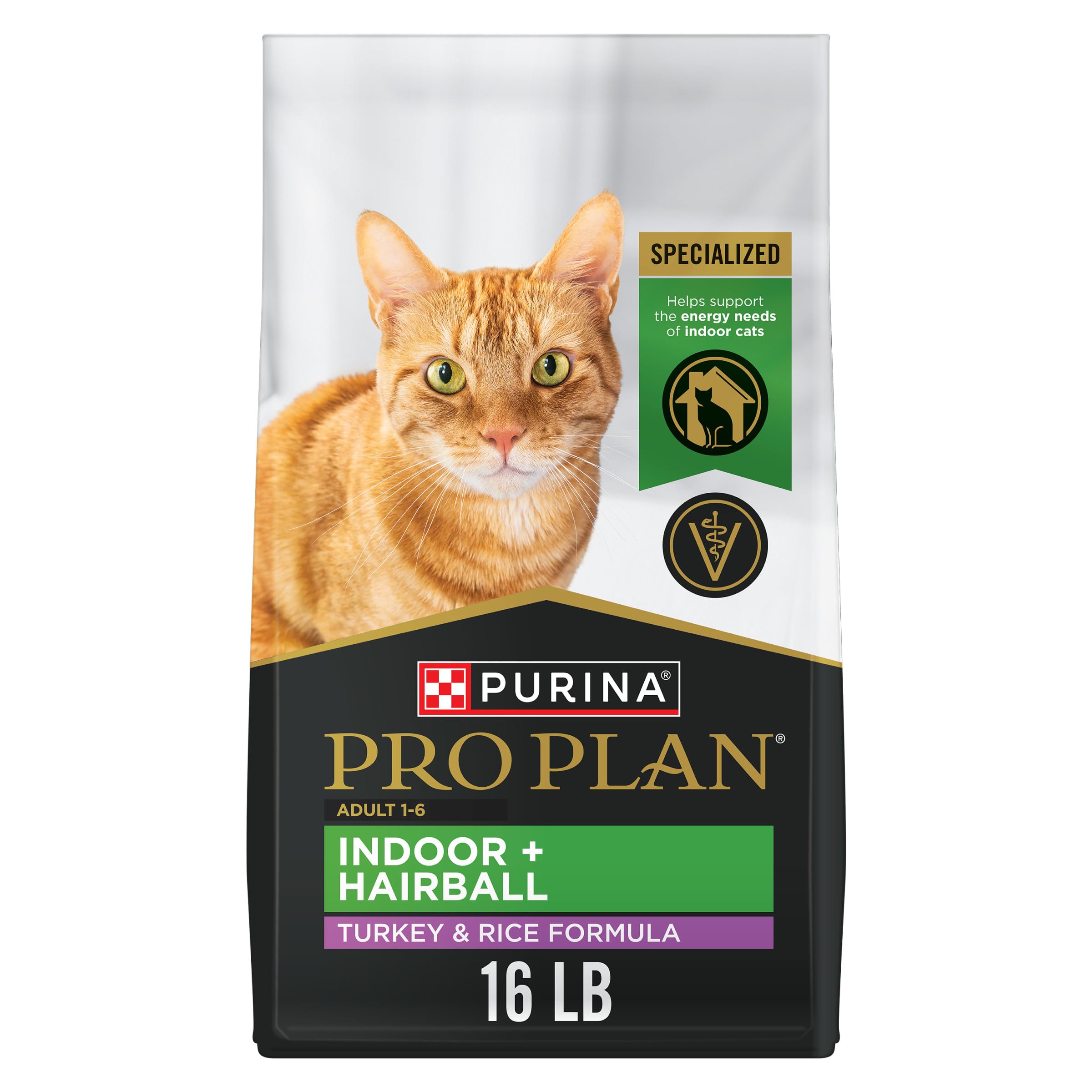Purina Pro Plan front of bag turkey 16 lb showing product name and benefit