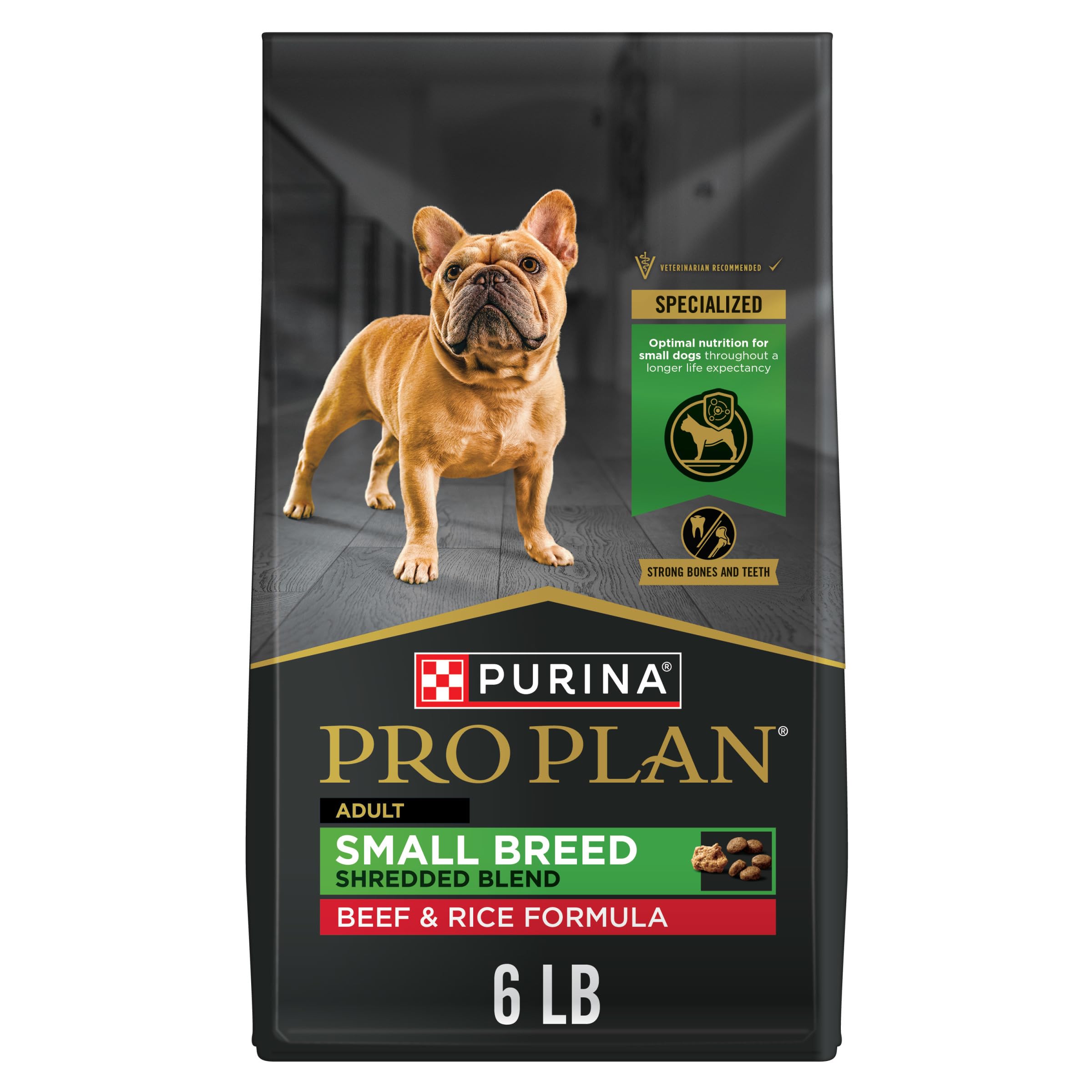 Purina Pro Plan bag front view showing product and benefits