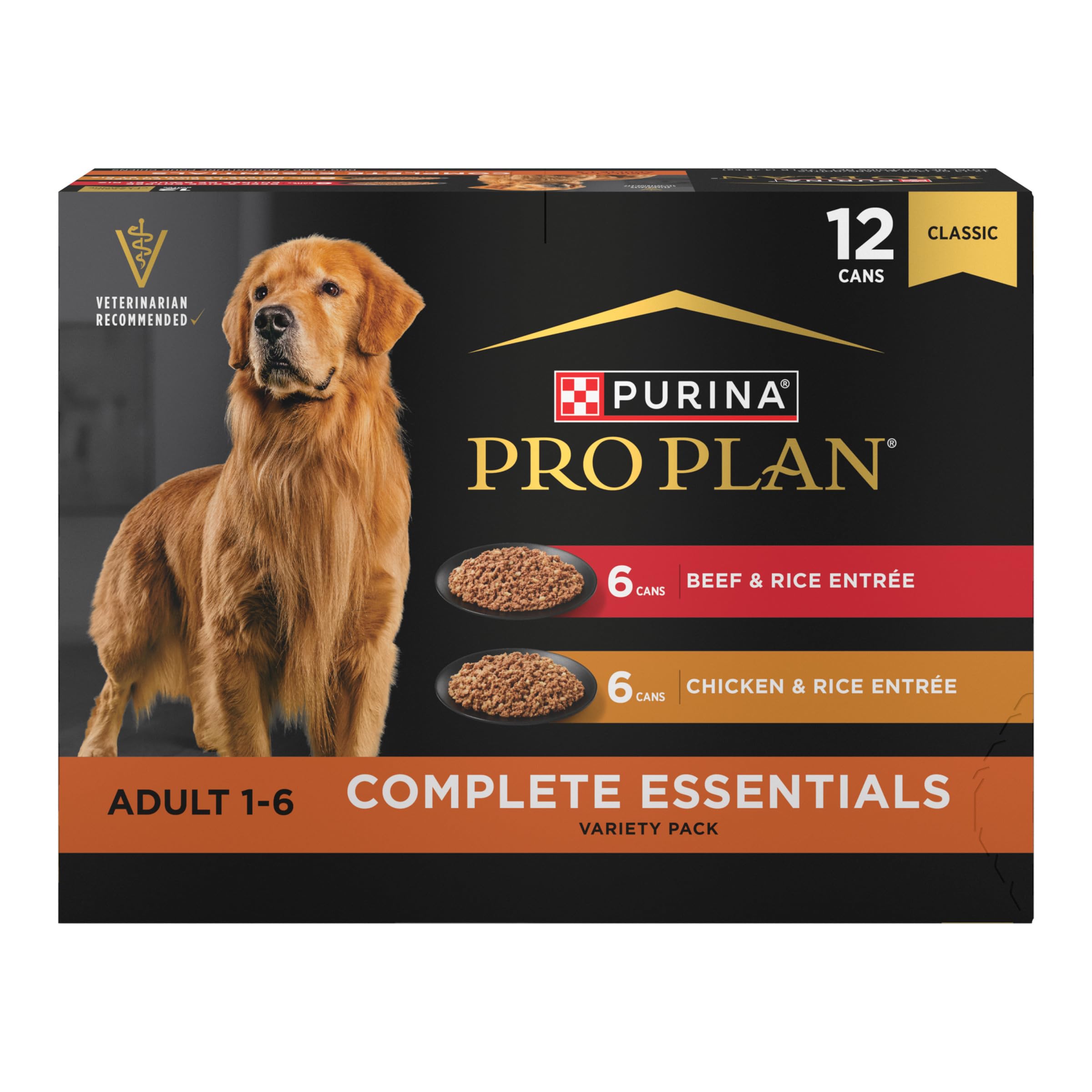 Purina Pro Plan front packaging showing variety pack benefits