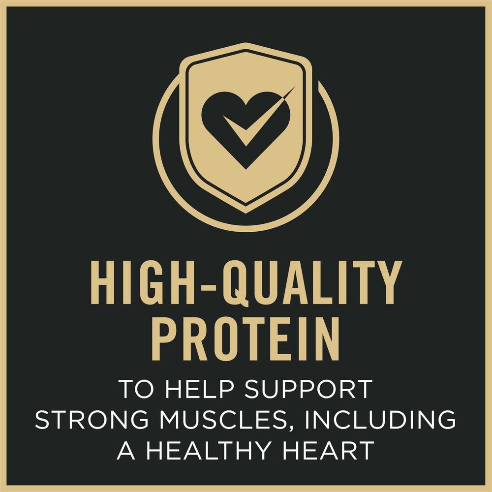 Purina Pro Plan label infographic highlighting glucosamine and joint support