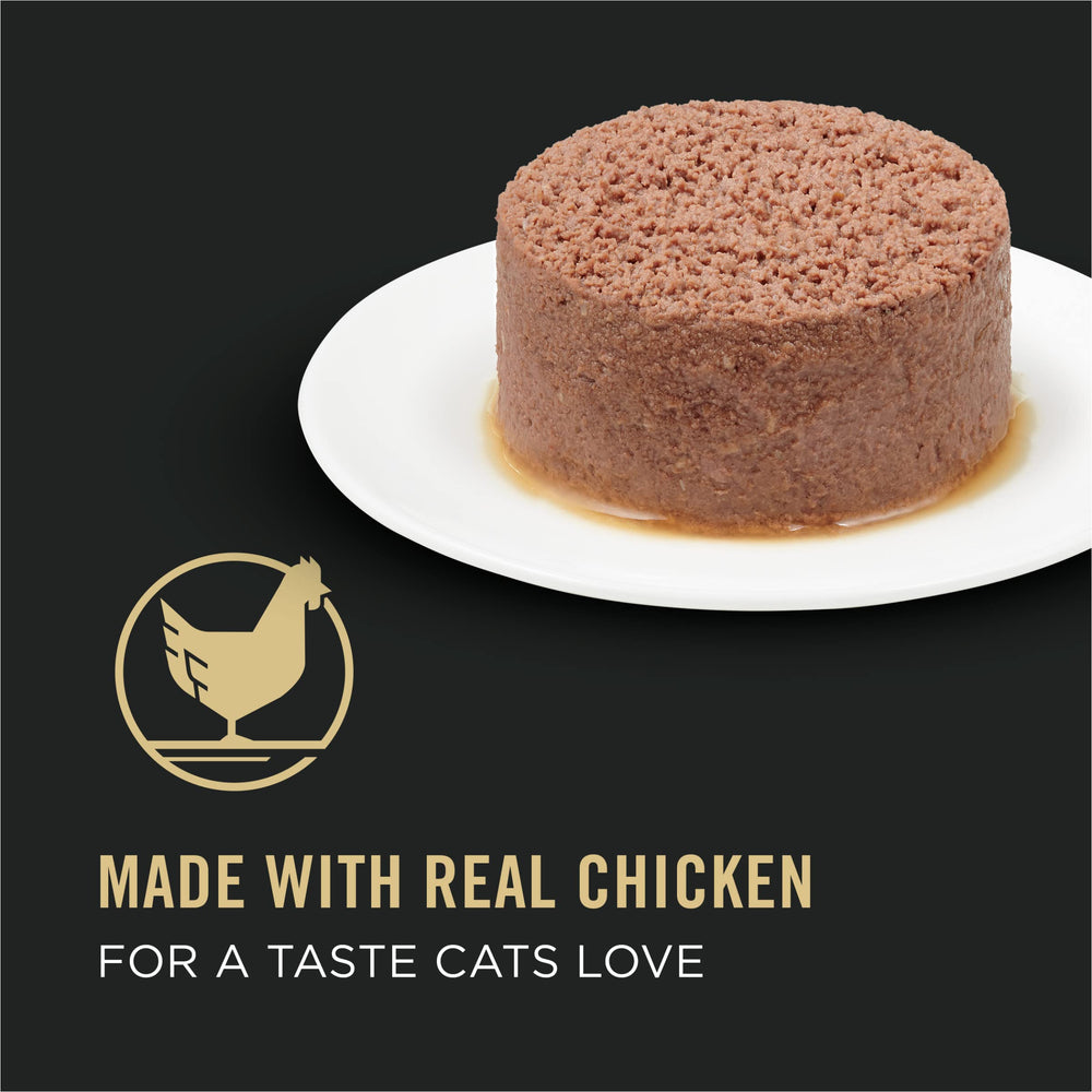 Purina Pro Plan open can pate revealing soft, easy-to-eat texture