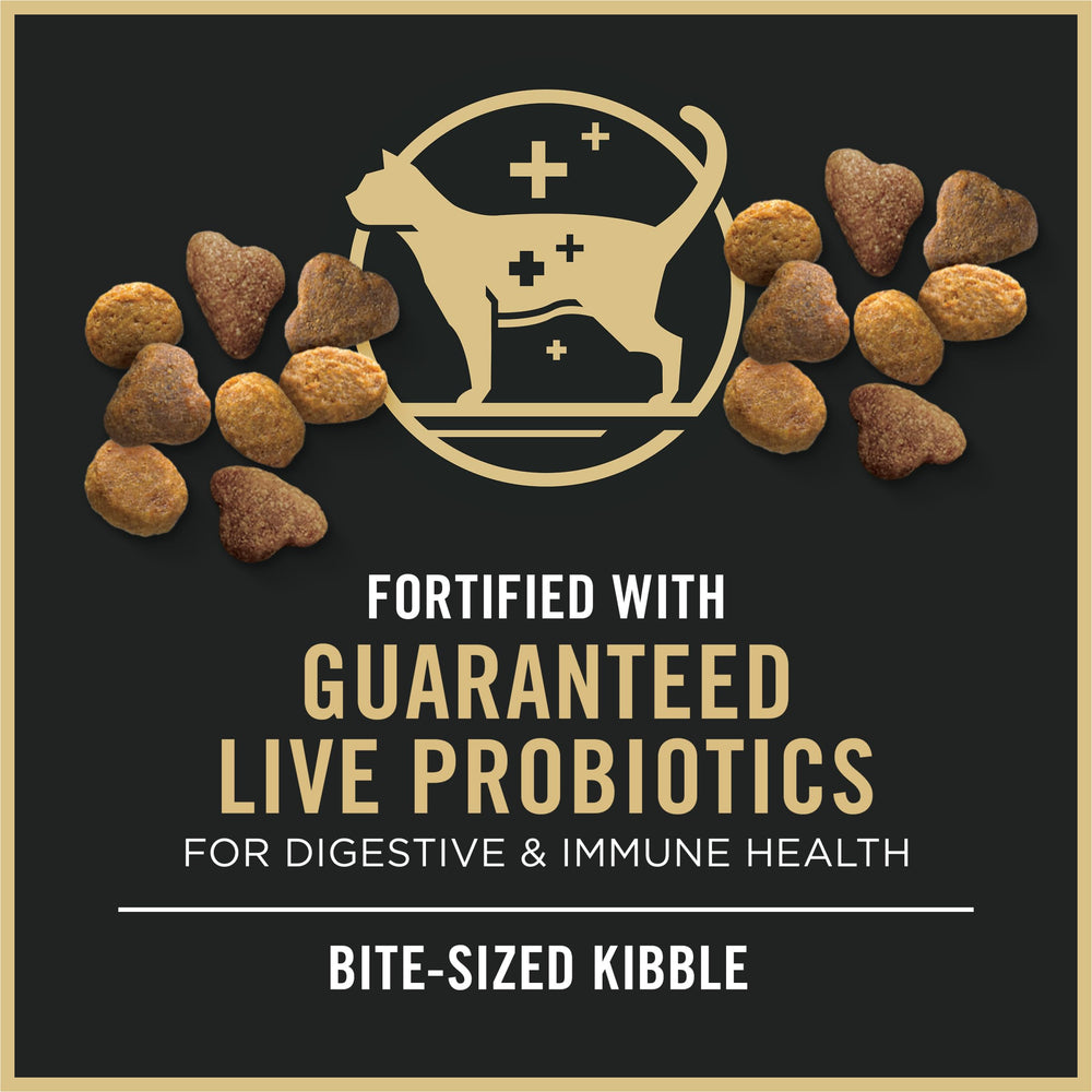Purina Pro Plan omega-6 and vitamin A callout for skin and coat support
