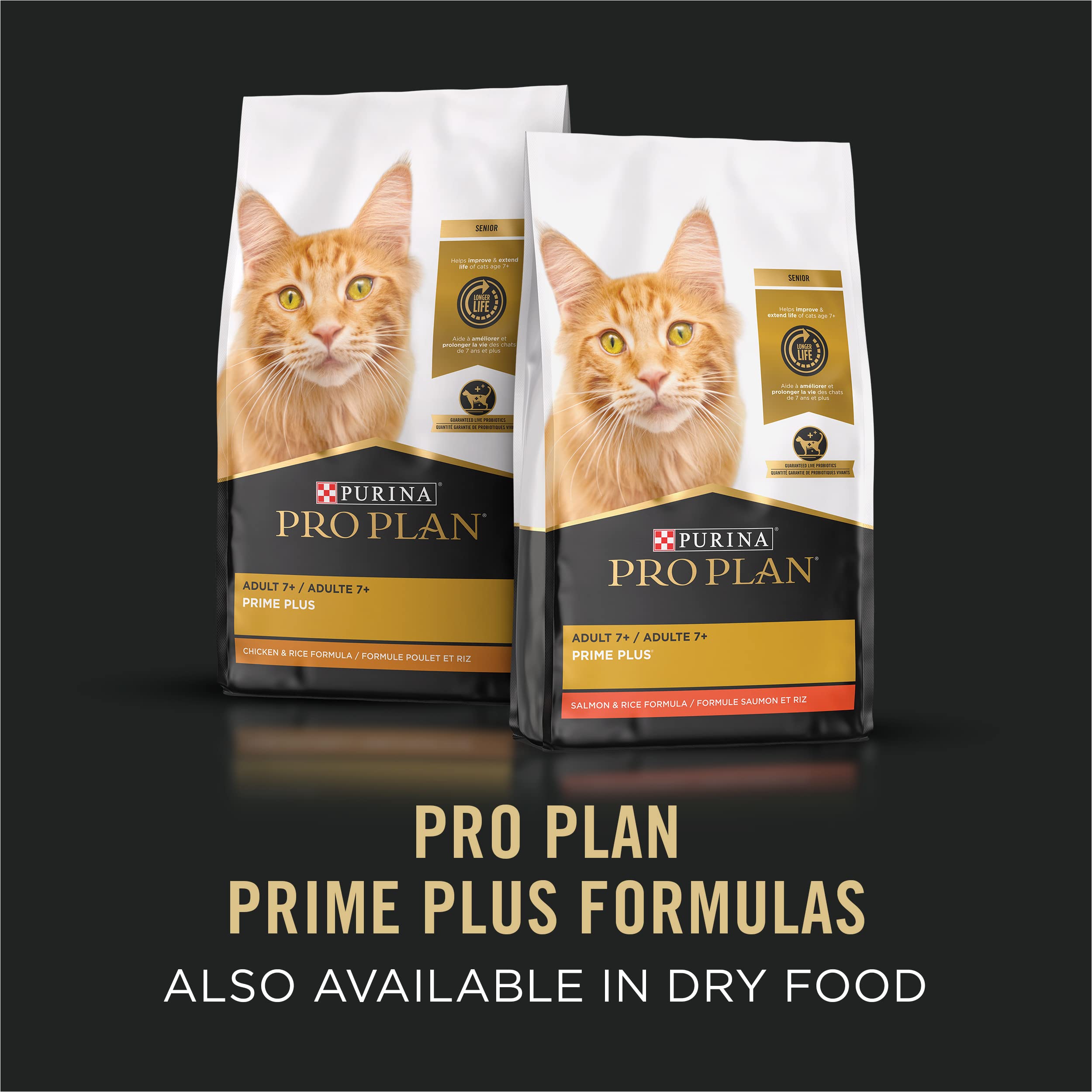 Purina Pro Plan senior opened can showing pate inside for feeding readiness benefit
