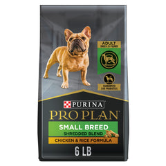 purina pro plan front packaging showing 6 lb bag and branding benefits