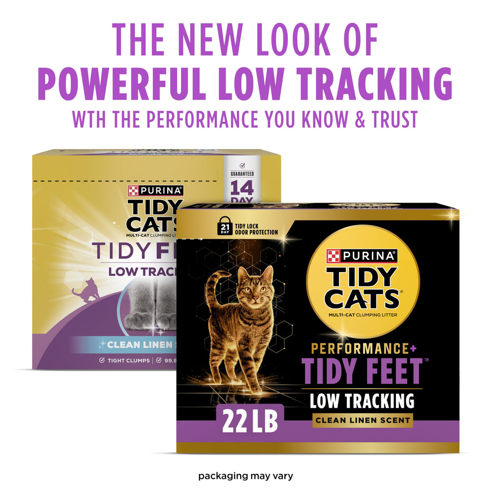 Purina Tidy Cats granule close-up highlighting low-tracking texture benefit