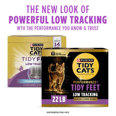 Purina Tidy Cats granule close-up highlighting low-tracking texture benefit