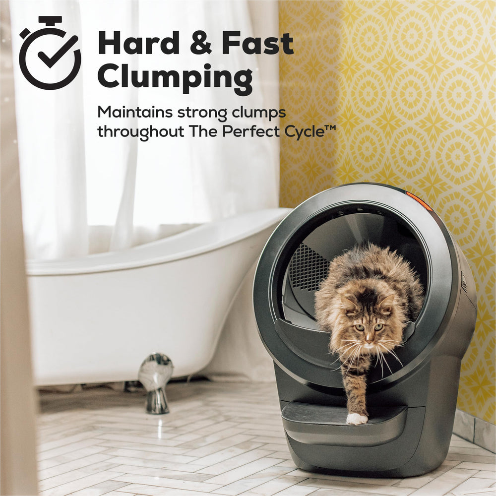 Purina Tidy Cats inside a Litter-Robot bowl showing smooth cycling performance