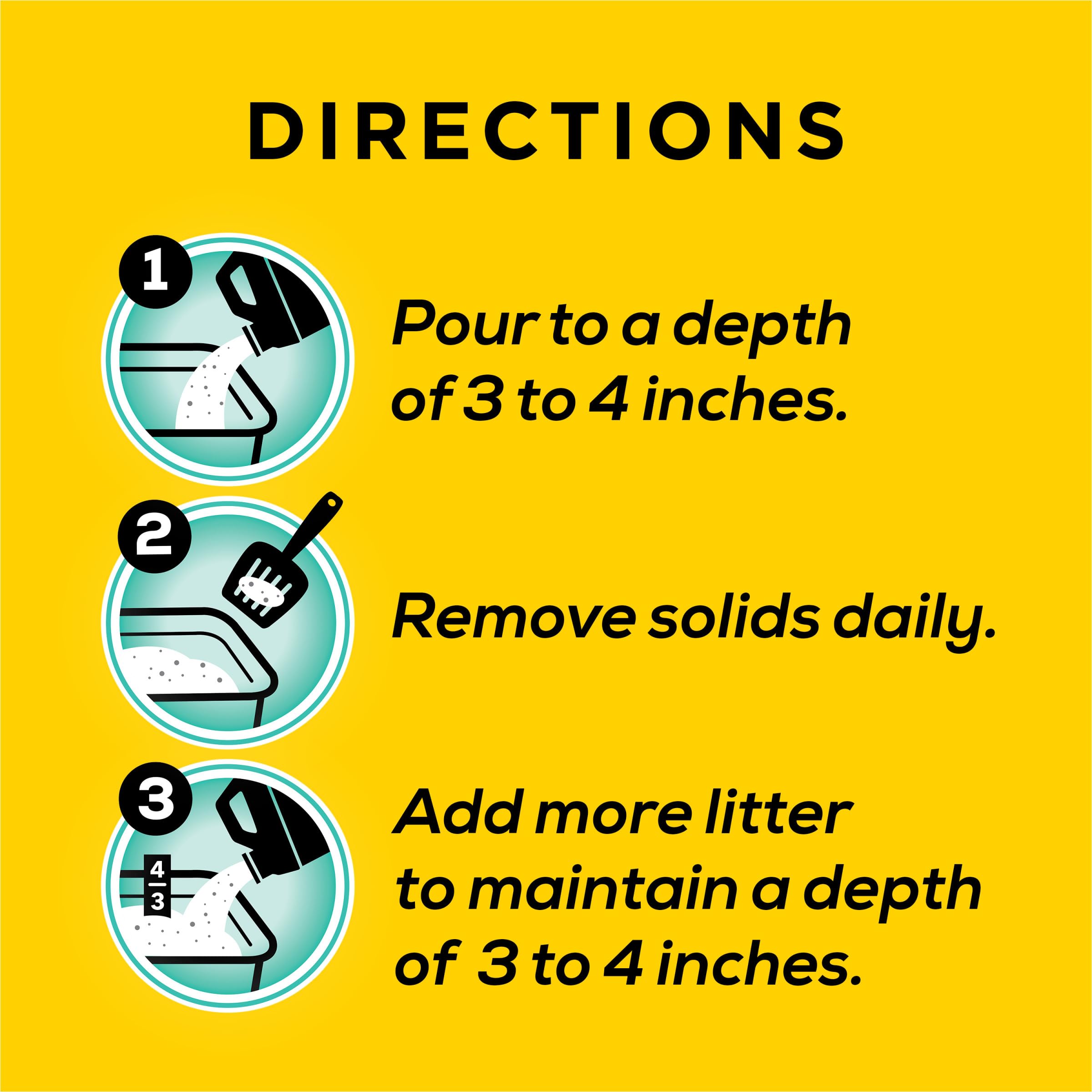 Purina Tidy Cats in a litter box showing even coverage and absorbency