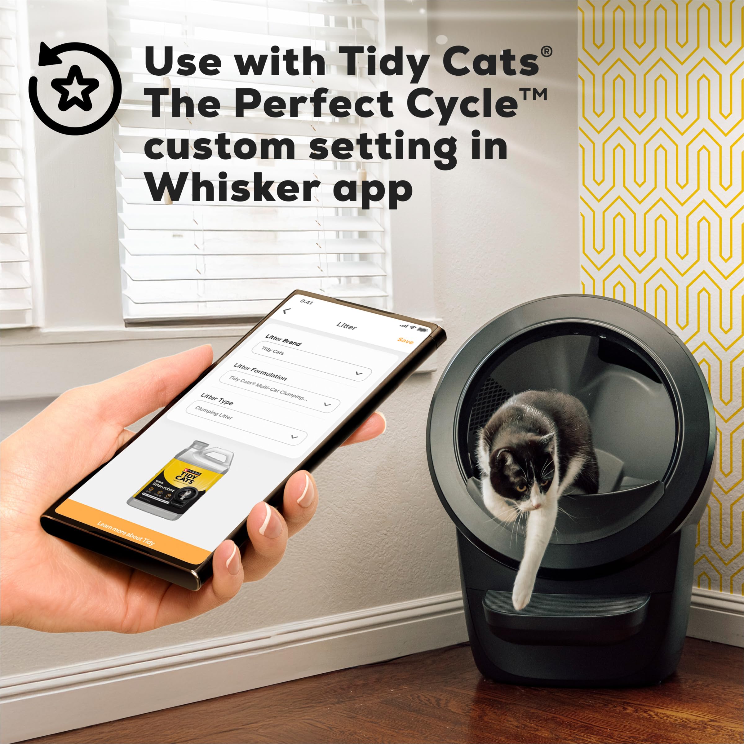 Purina Tidy Cats concept of motion-activated scent releasing a fresh boost