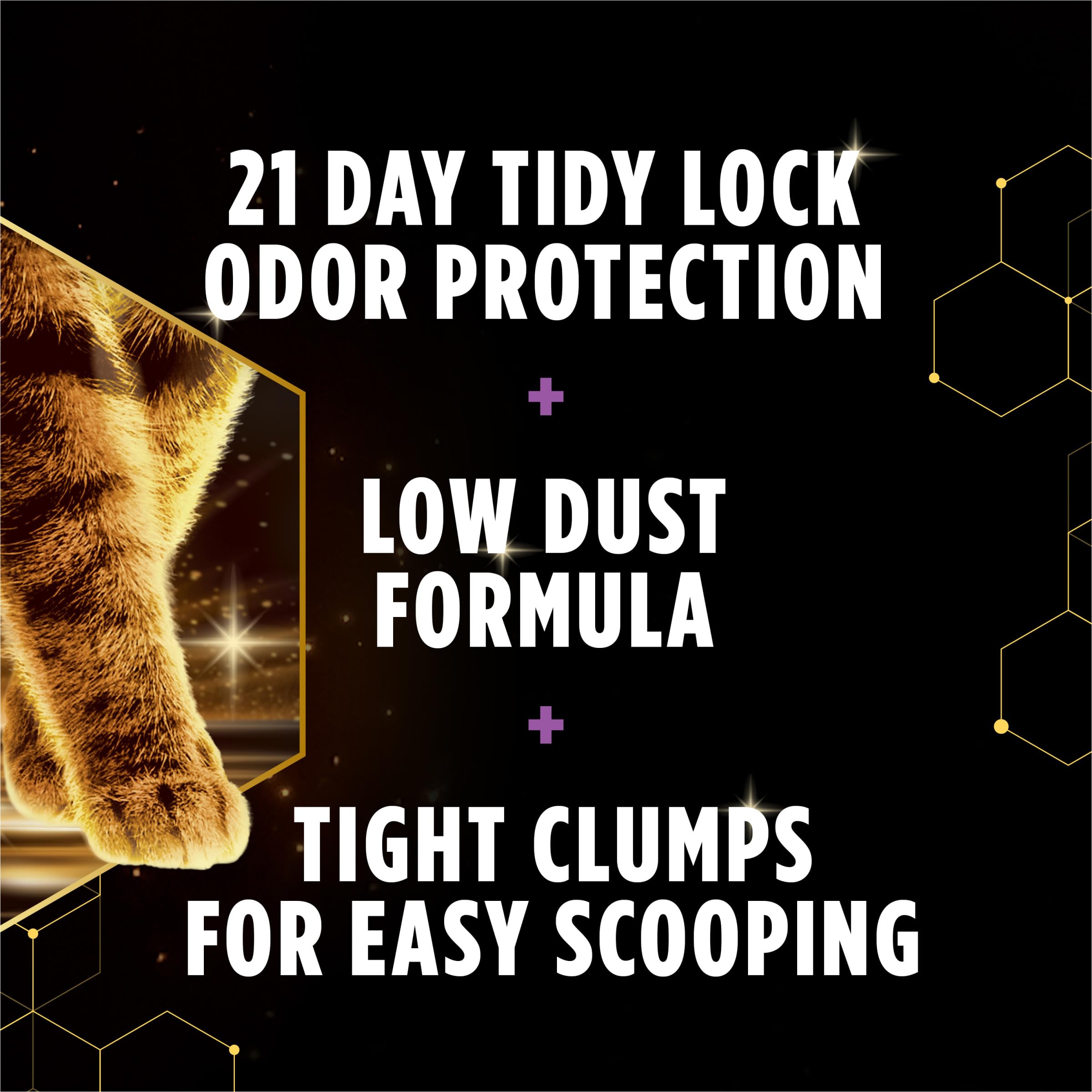 Purina Tidy Cats scoop lifting tight clump for easier disposal benefit