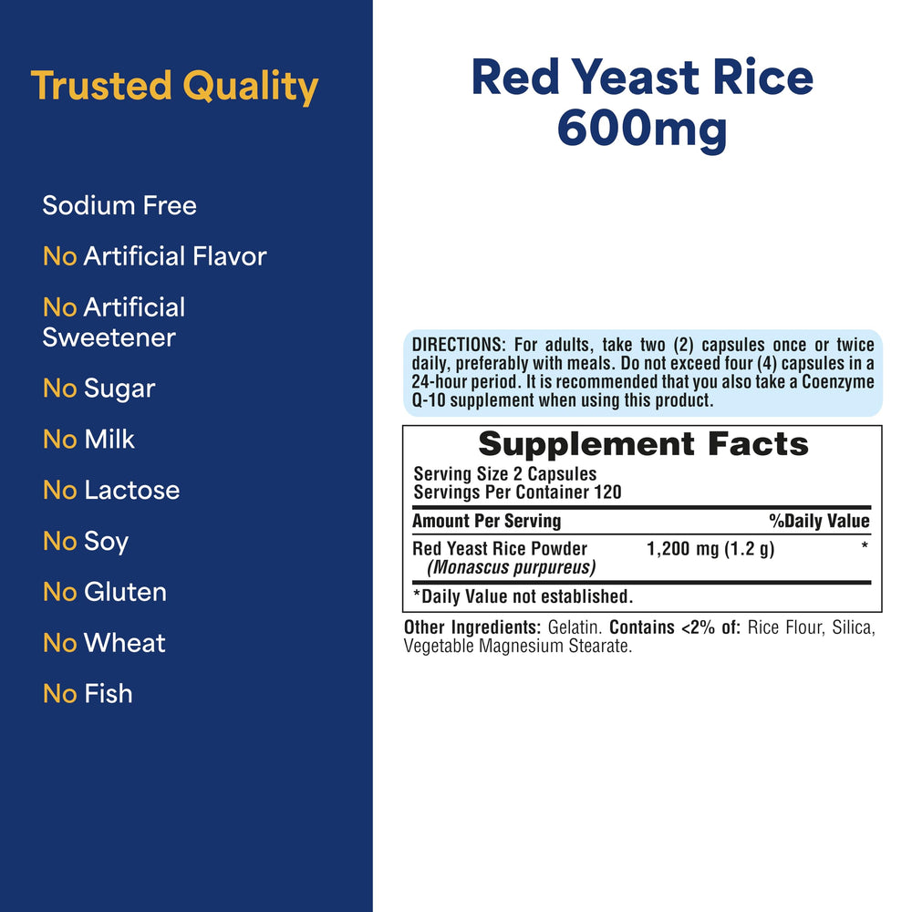 Puritan's Pride label close-up noting CoQ-10 recommendation for informed pairing