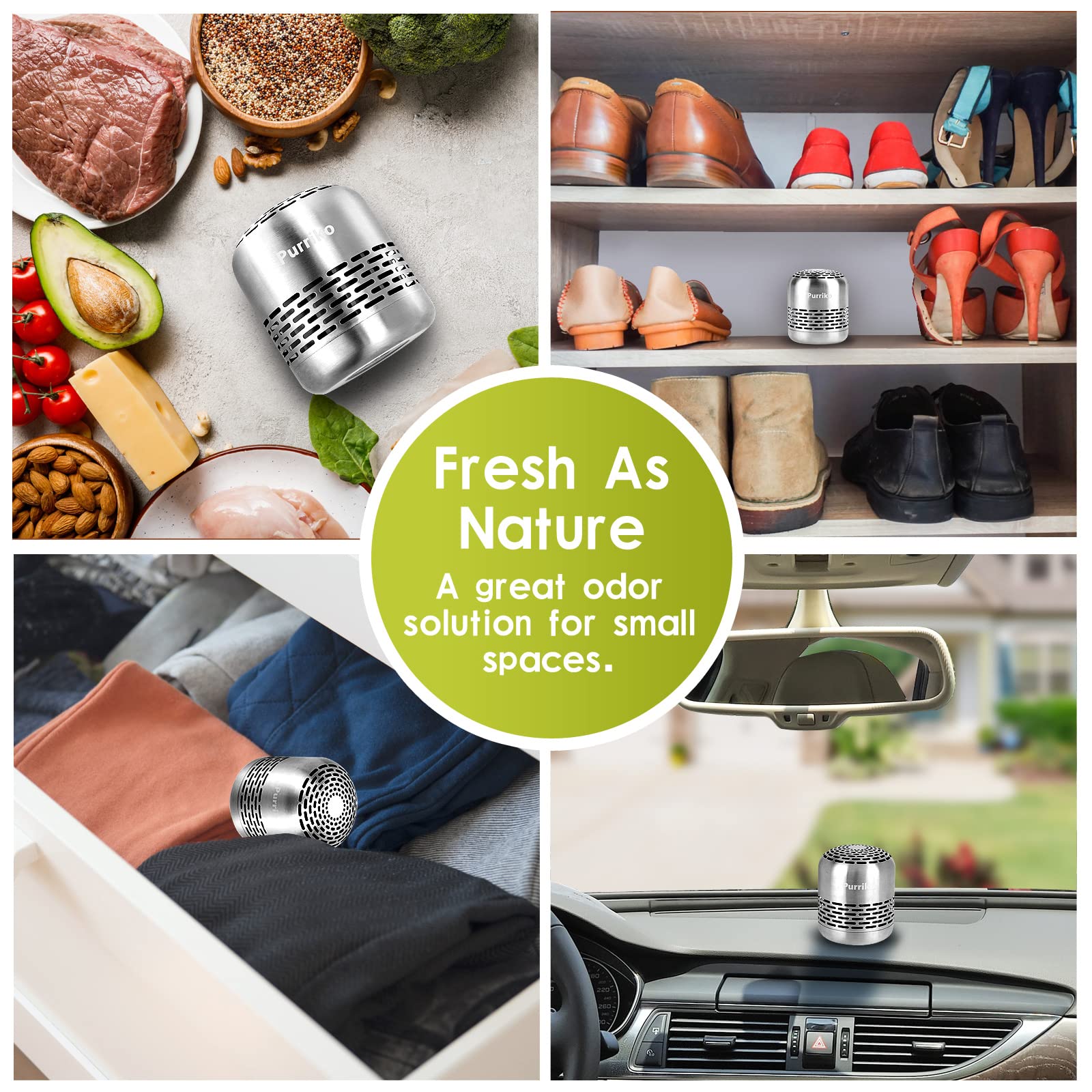 Purriko product label and features shot illustrating technology and ease of use