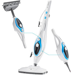 PurSteam front view showing full mop and upright handle for quick floor cleaning
