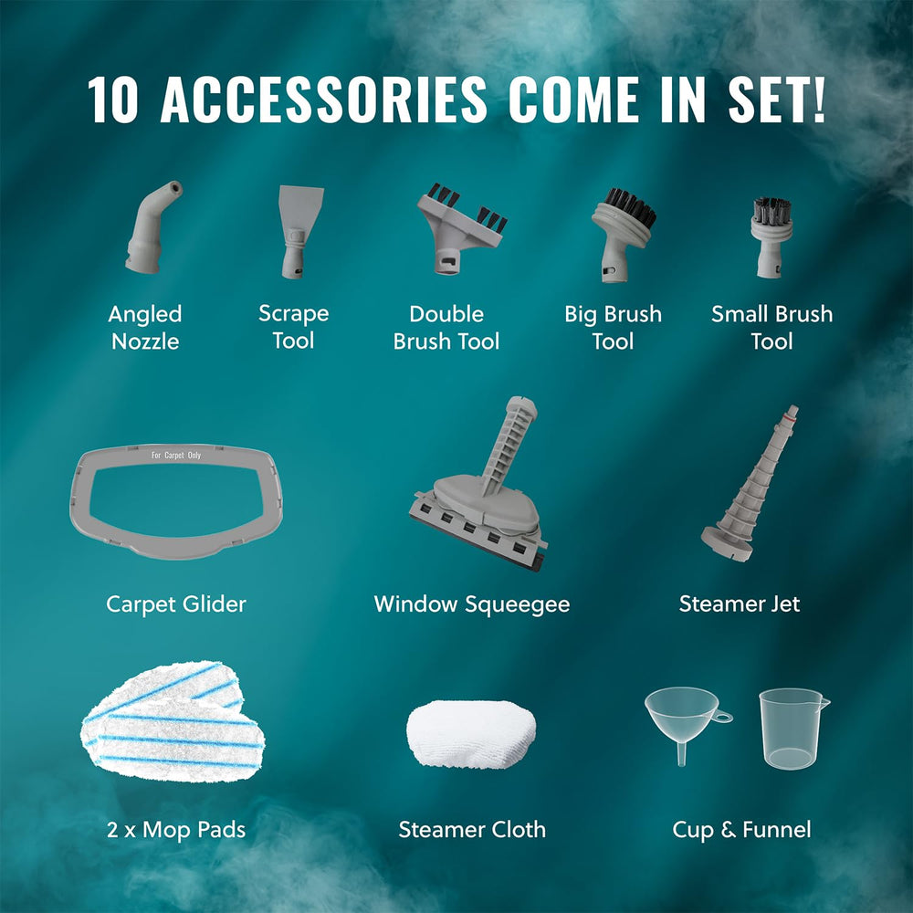 PurSteam collapsible handle folded for compact storage convenience