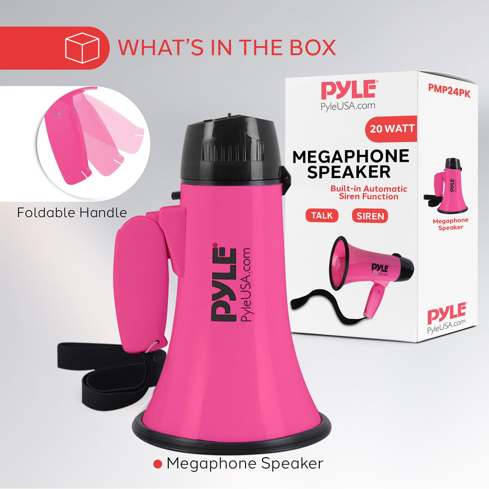 Pyle pressing siren button illustrating instant audible alert capability