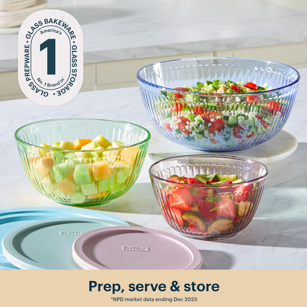 Pyrex detailed shot of sculpted tinted glass texture highlighting stain-resistant durability