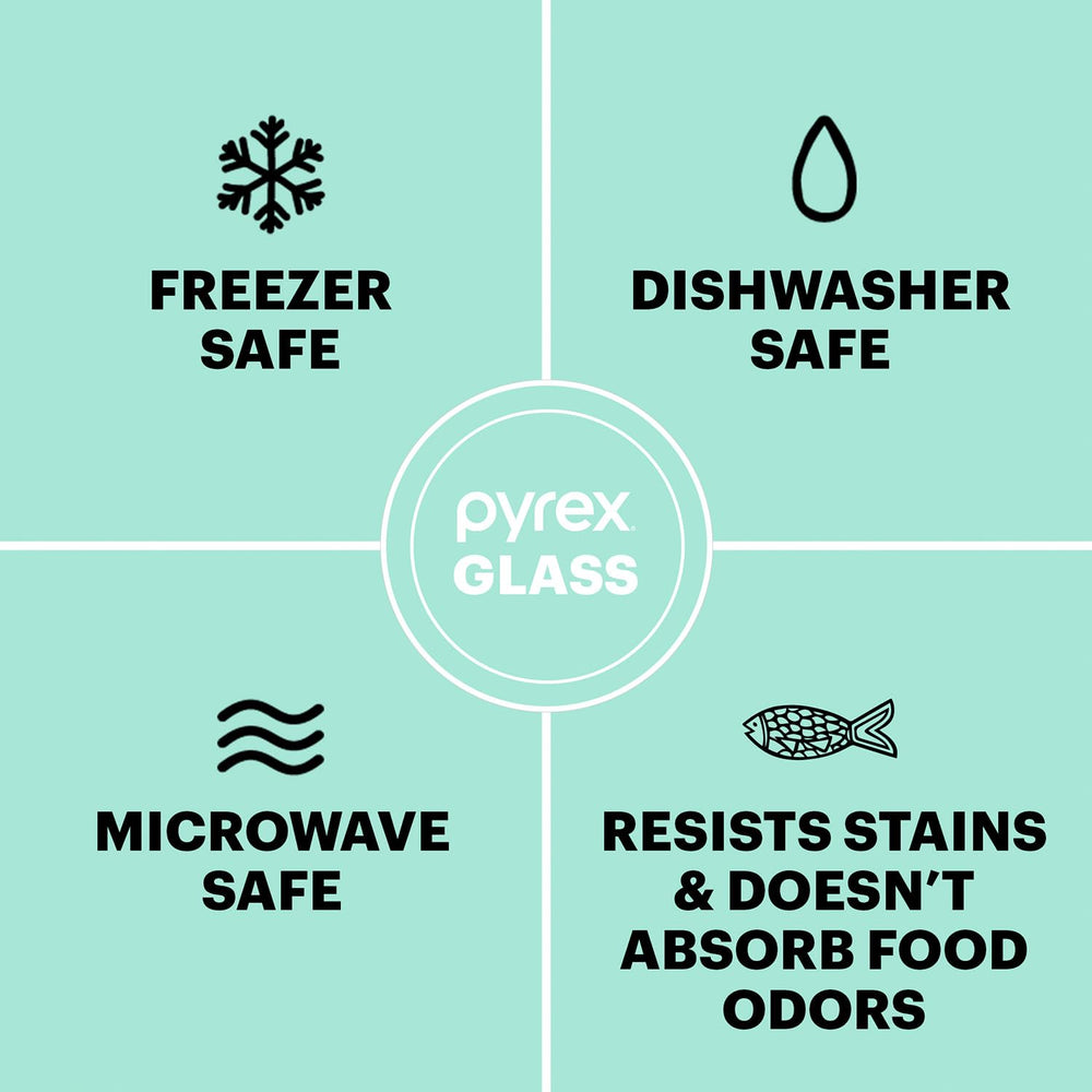 Pyrex lids on top-rack dishwasher showing easy cleanup and safe care
