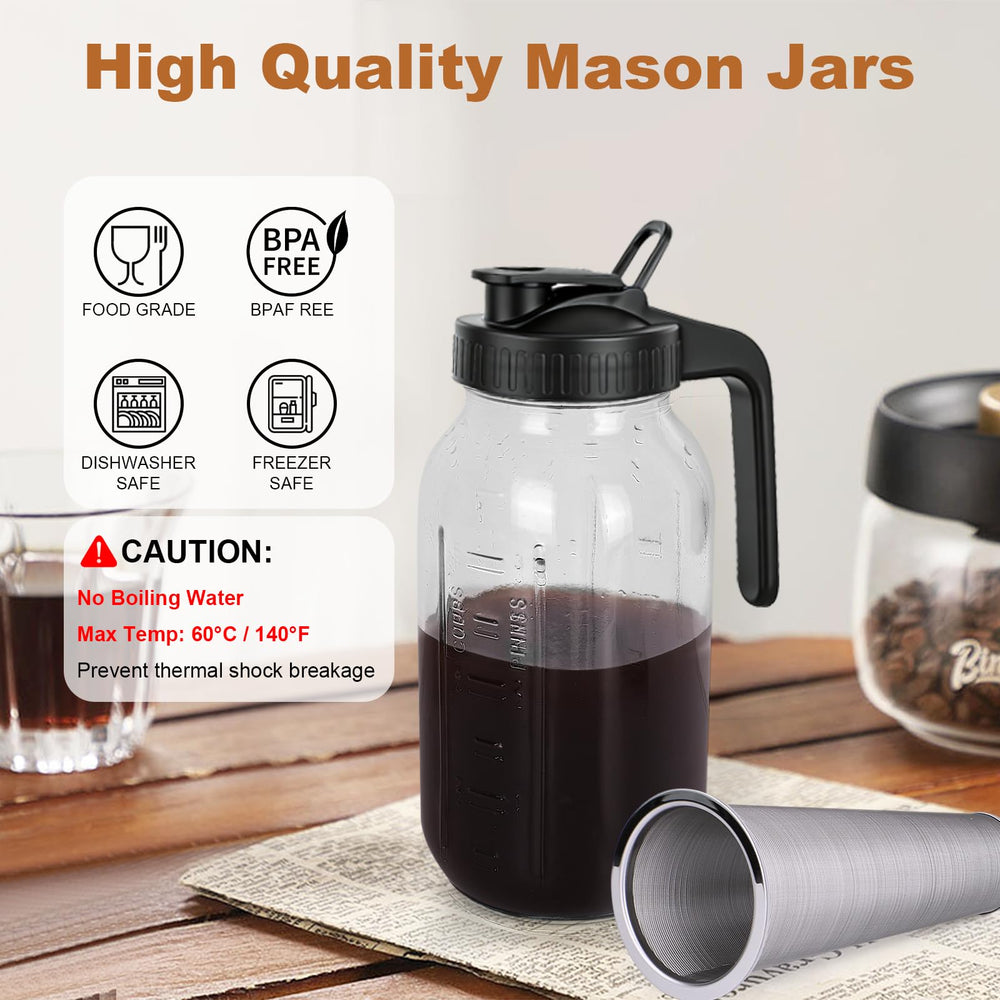 QHH stainless steel filter closeup highlighting 160‑micron mesh for smooth grounds‑free brew
