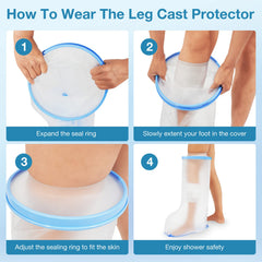 Qinaoco leg cast cover used in shower offering dry dressing protection