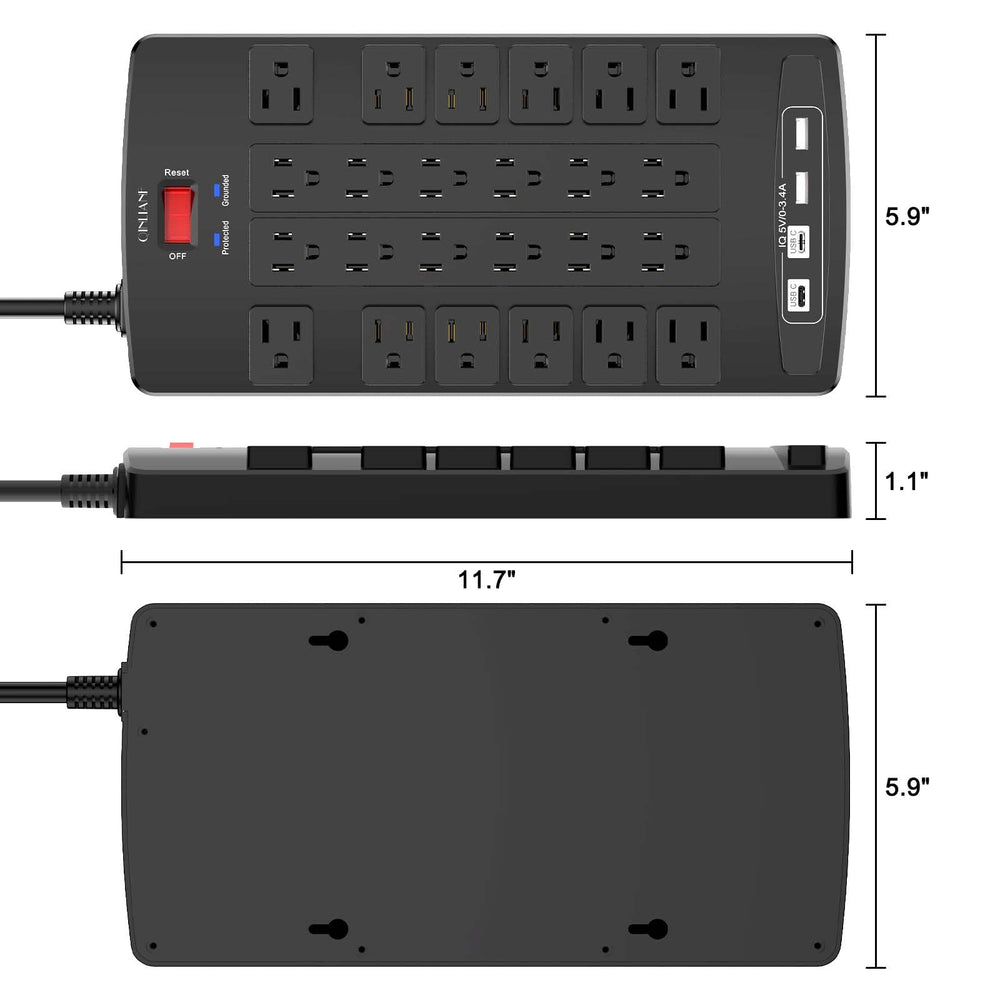 QINLIANF lifestyle setup powering PC, monitor and phone for convenience