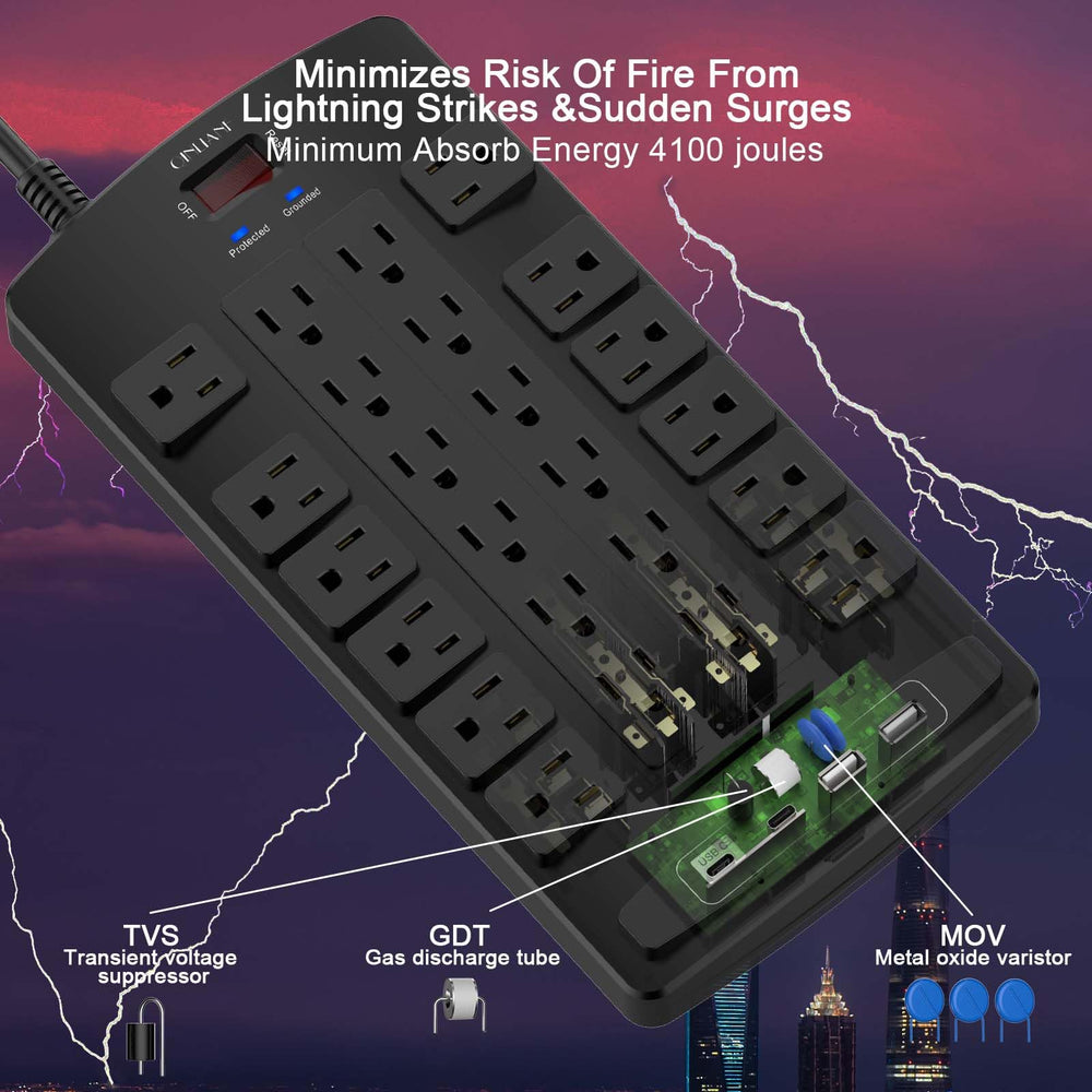 QINLIANF side label detailing 4100J rating and ETL certification for safety