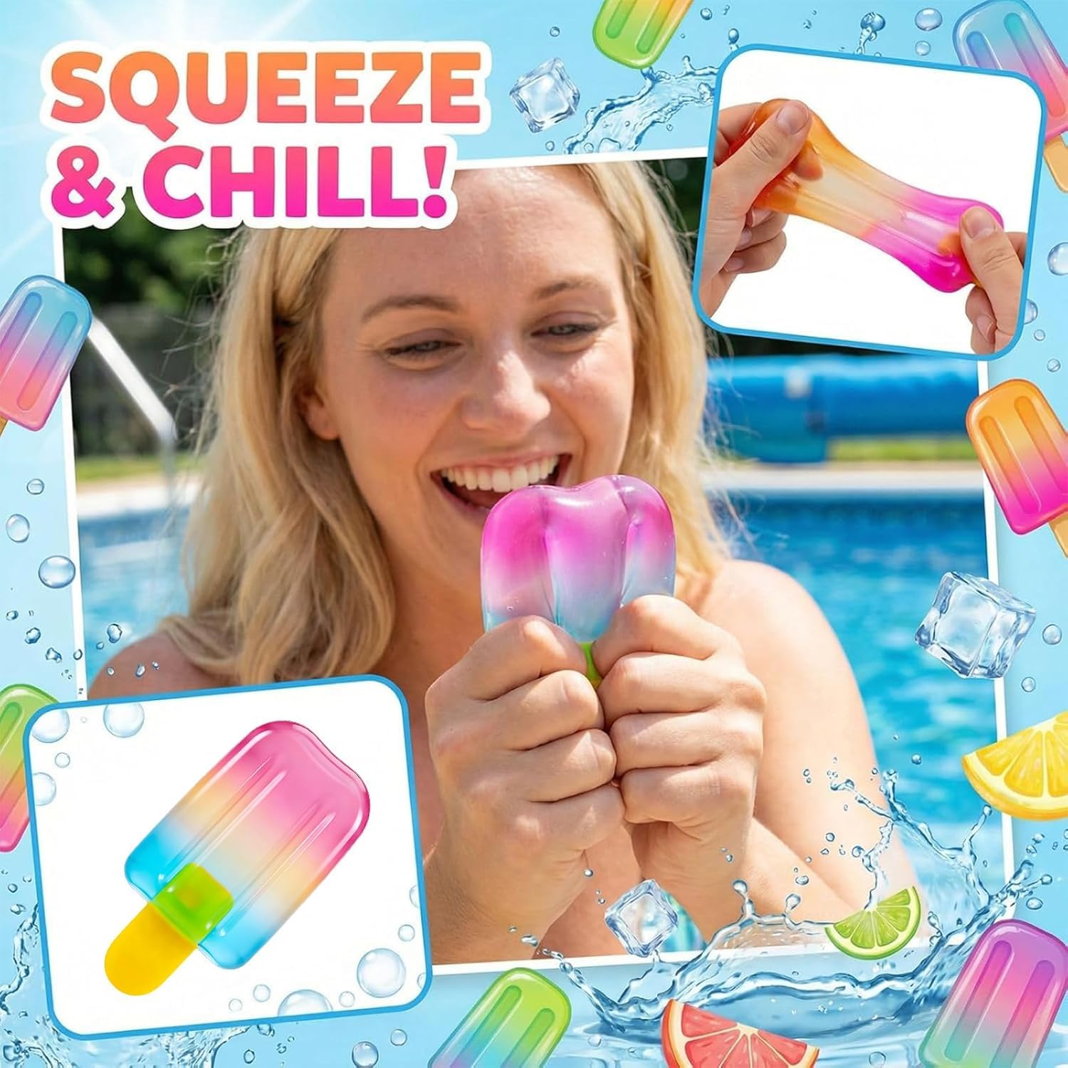 QKEWURO person squeezing squishy demonstrating calming hand use