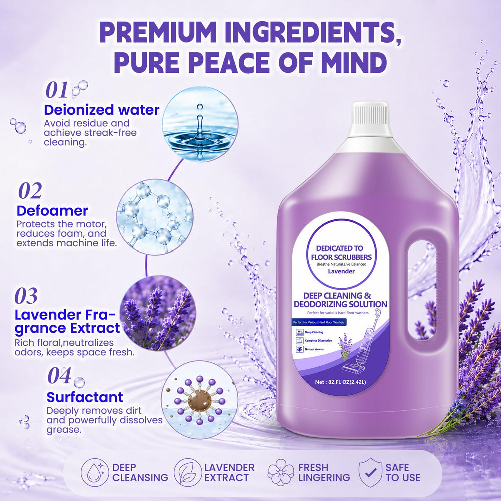 QKLYXEN close-up of liquid texture highlighting low-foam formula for clog-free performance