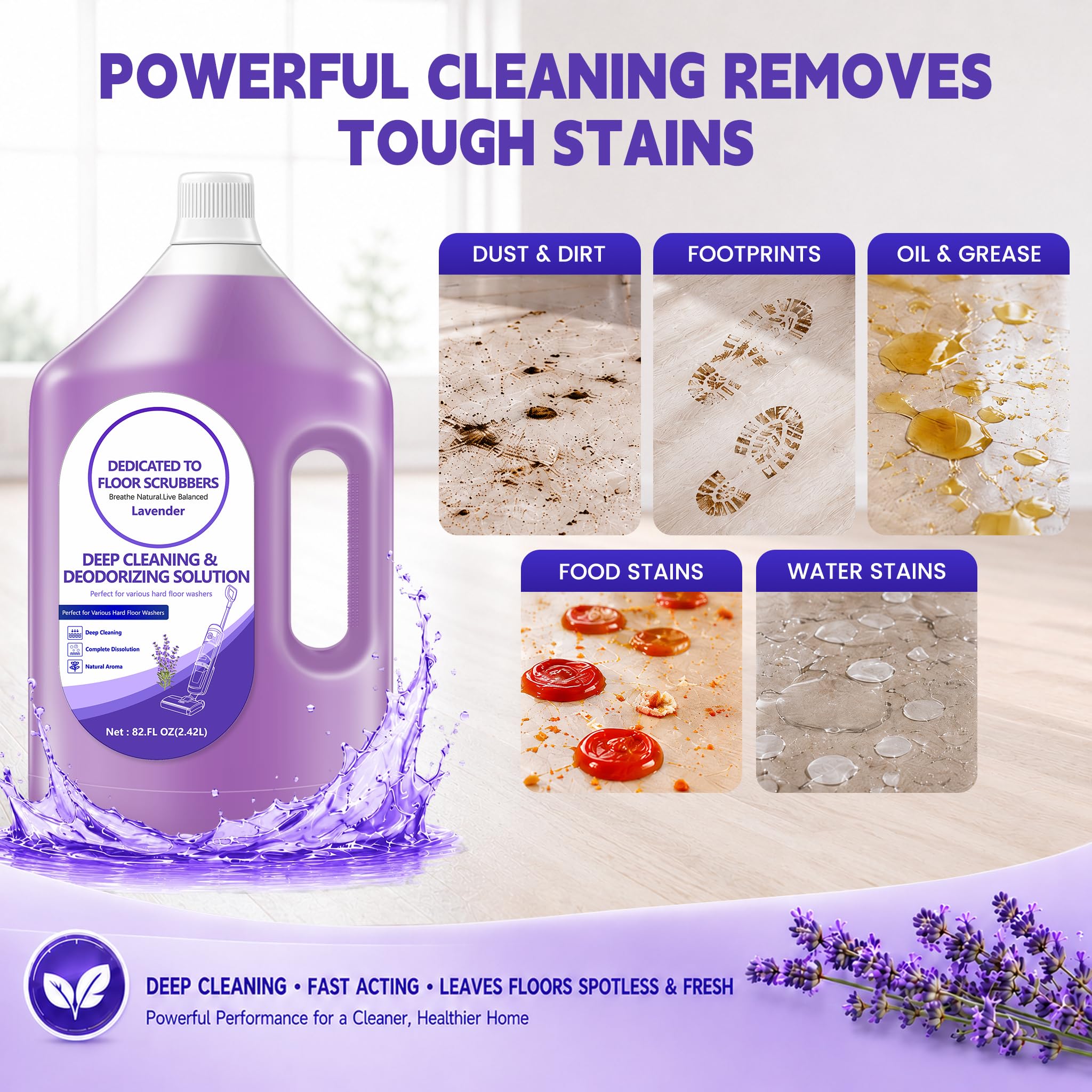 QKLYXEN on mixed tile and wood floors demonstrating multi-surface cleaning ability