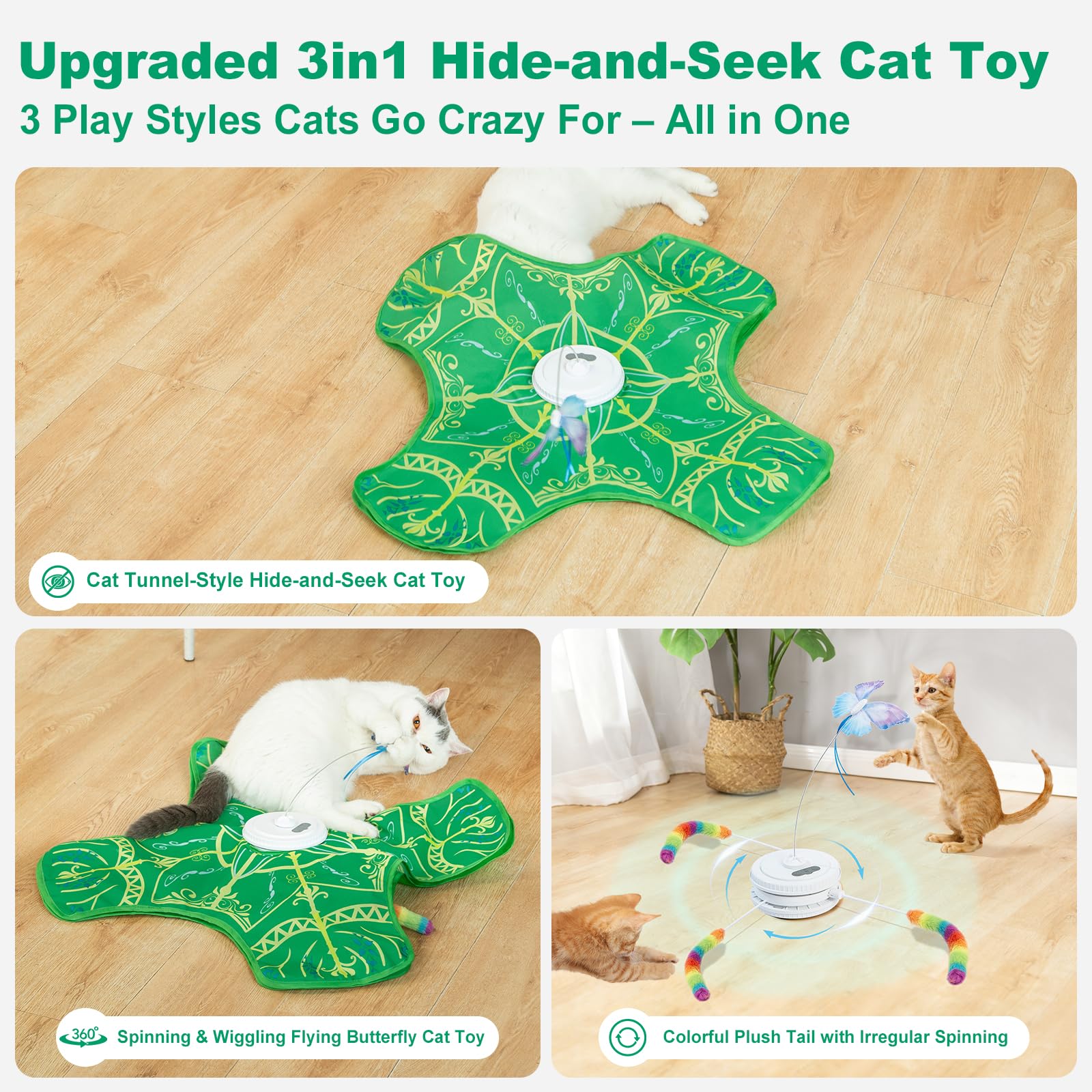Qraxond rotating butterfly top detail demonstrating realistic motion play