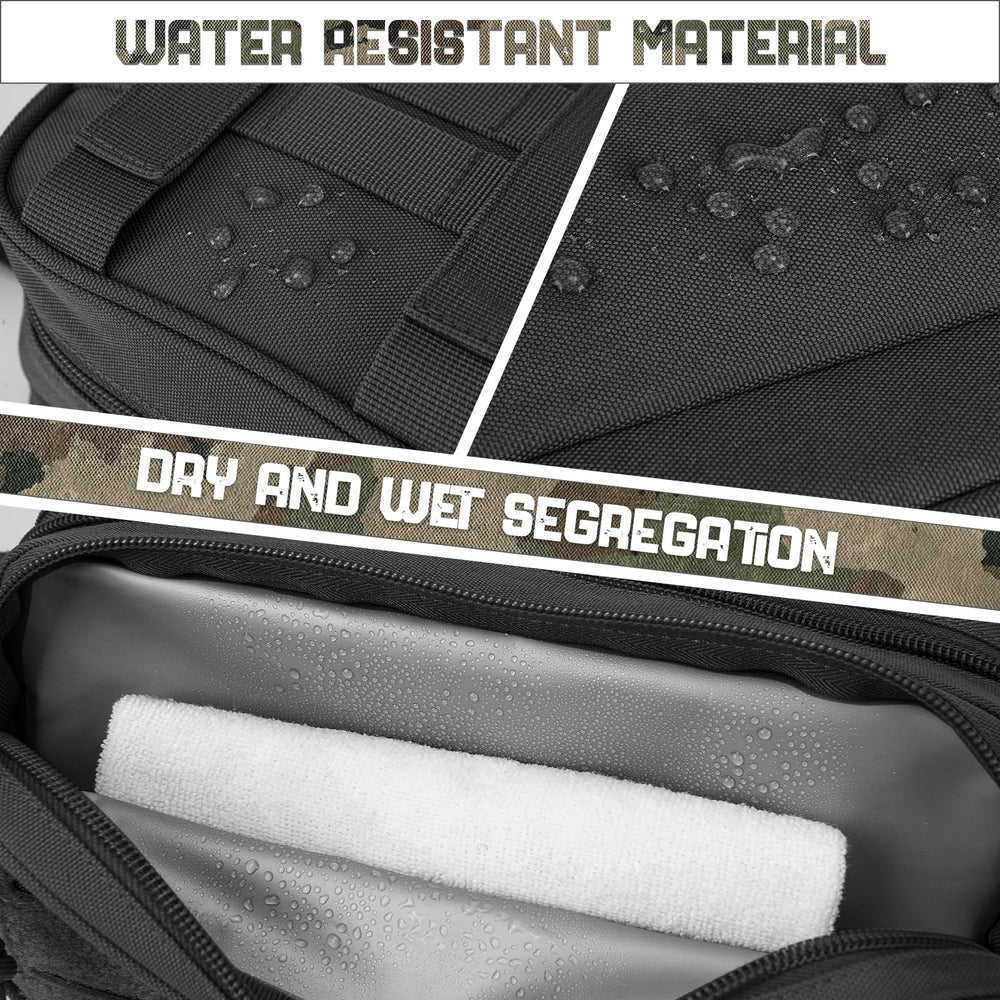 QT&QY interior mesh pockets and elastic loops keeping toiletries neatly secured