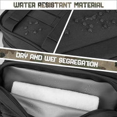QT&QY interior mesh pockets and elastic loops keeping toiletries neatly secured