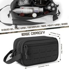 QT&QY bag open wide revealing easy access to bottles and tools for quick packing