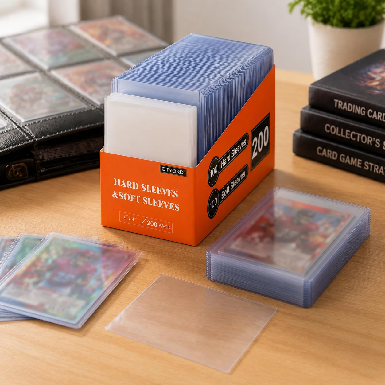 QTYORD lifestyle shot of organized collector desk for neat storage