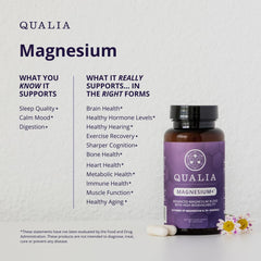 Qualia label detail showing ingredient list and transparency