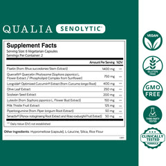 QUALIA LIFE SCIENCES capsule close-up highlighting potency and purity