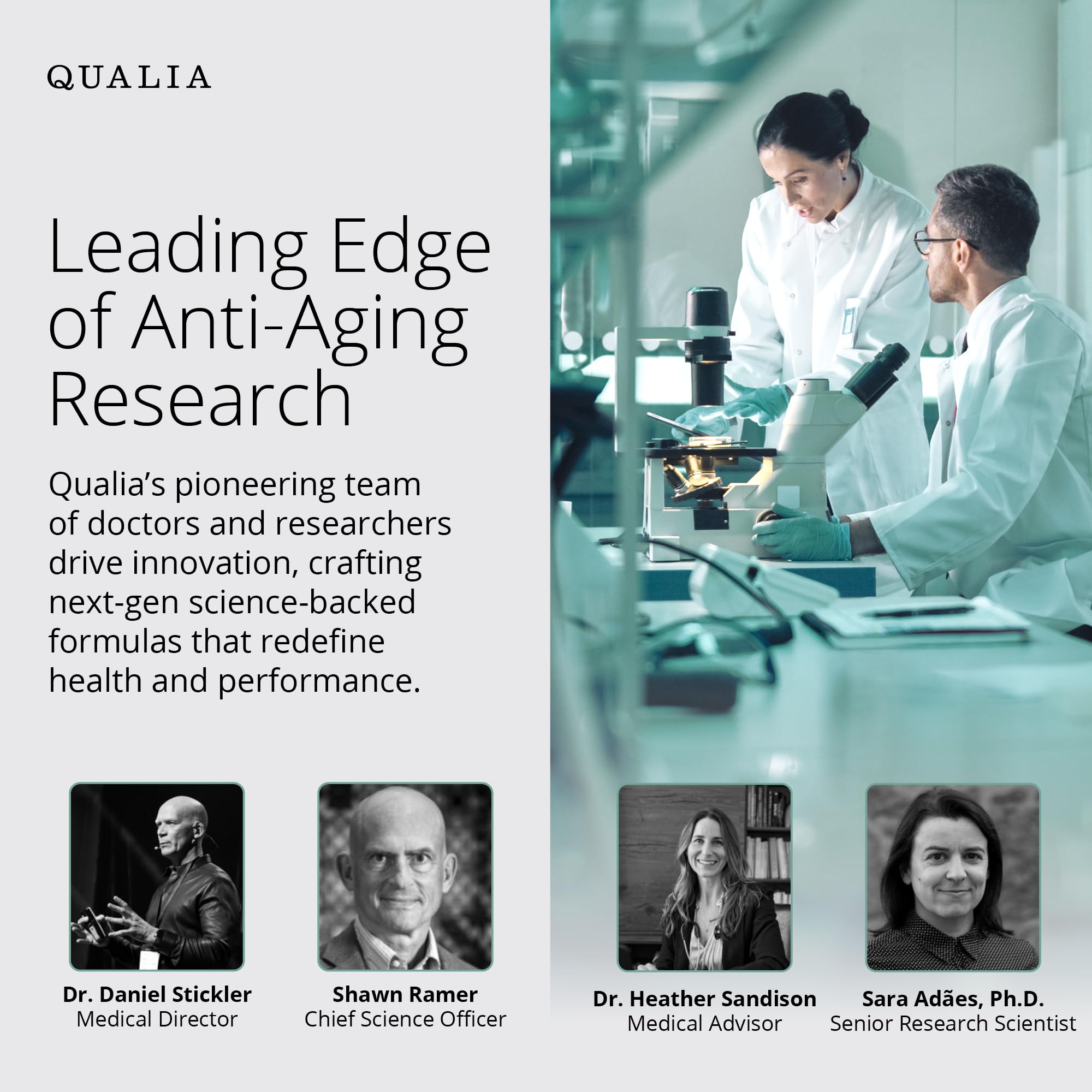 QUALIA LIFE SCIENCES third-party test certificate assuring ingredient purity
