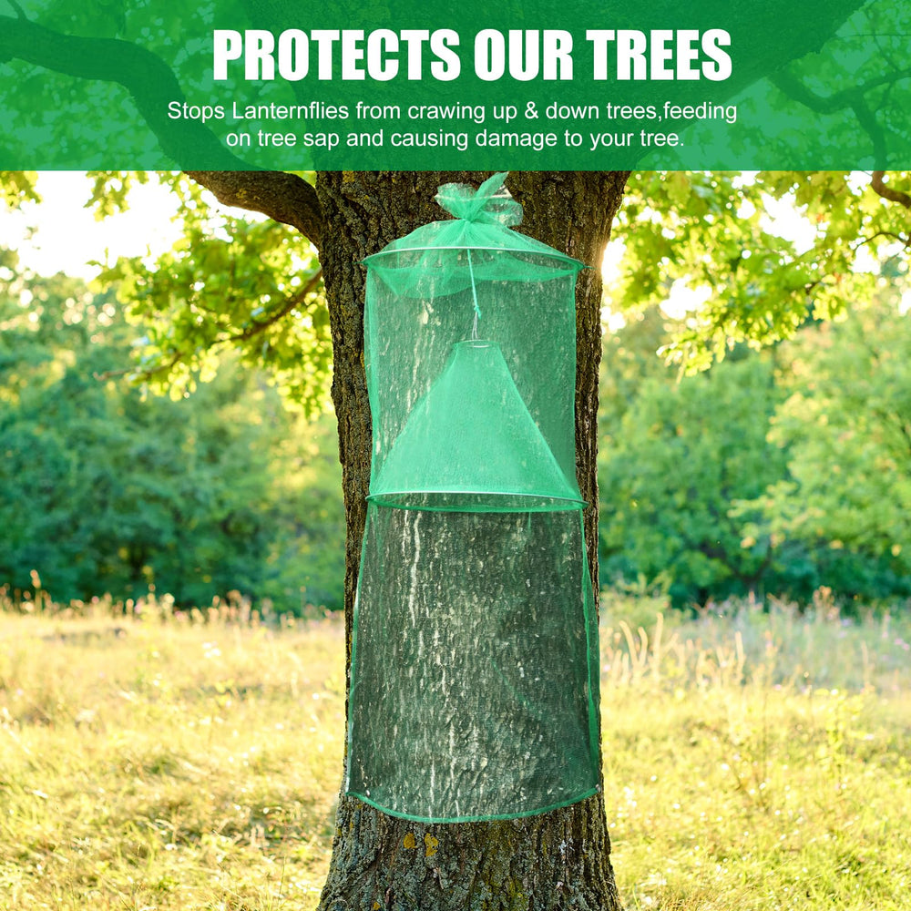 Qualirey installed in a yard near fruit trees showing practical use in home orchards