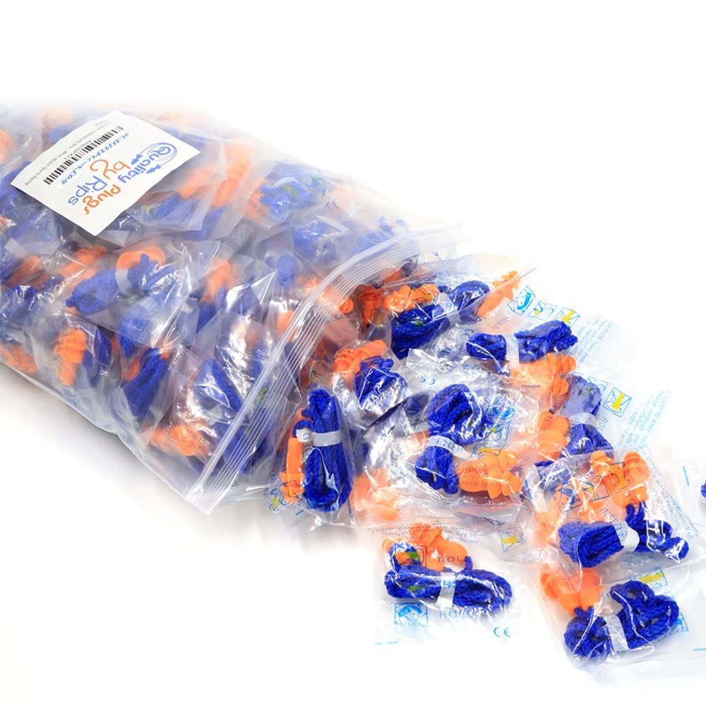 Quality Plugs by Rips front packaging showing 100 pair bulk pack and benefits