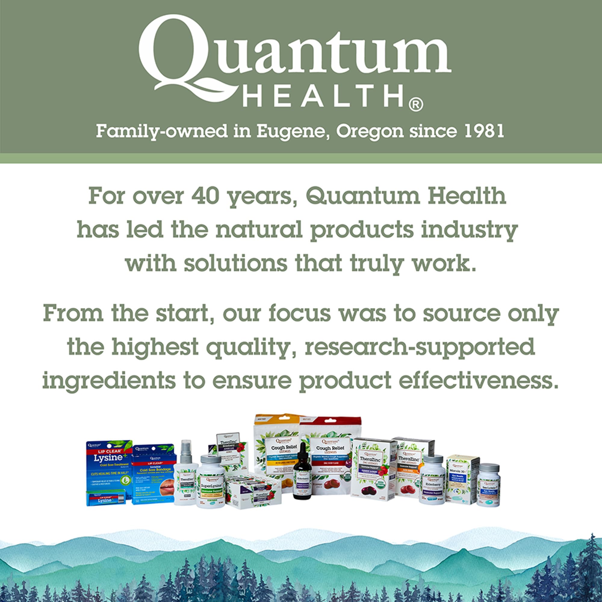 Quantum supplement facts detail showing dosage and nutrient amounts