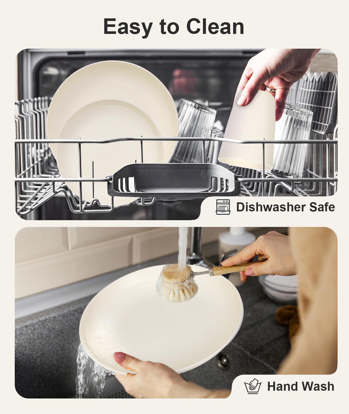 Quatish bowl filled with soup in use, demonstrating microwave-safe reheating and family-friendly durability