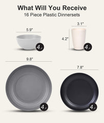 Quatish stacked plates and bowls demonstrating compact storage and neat organization