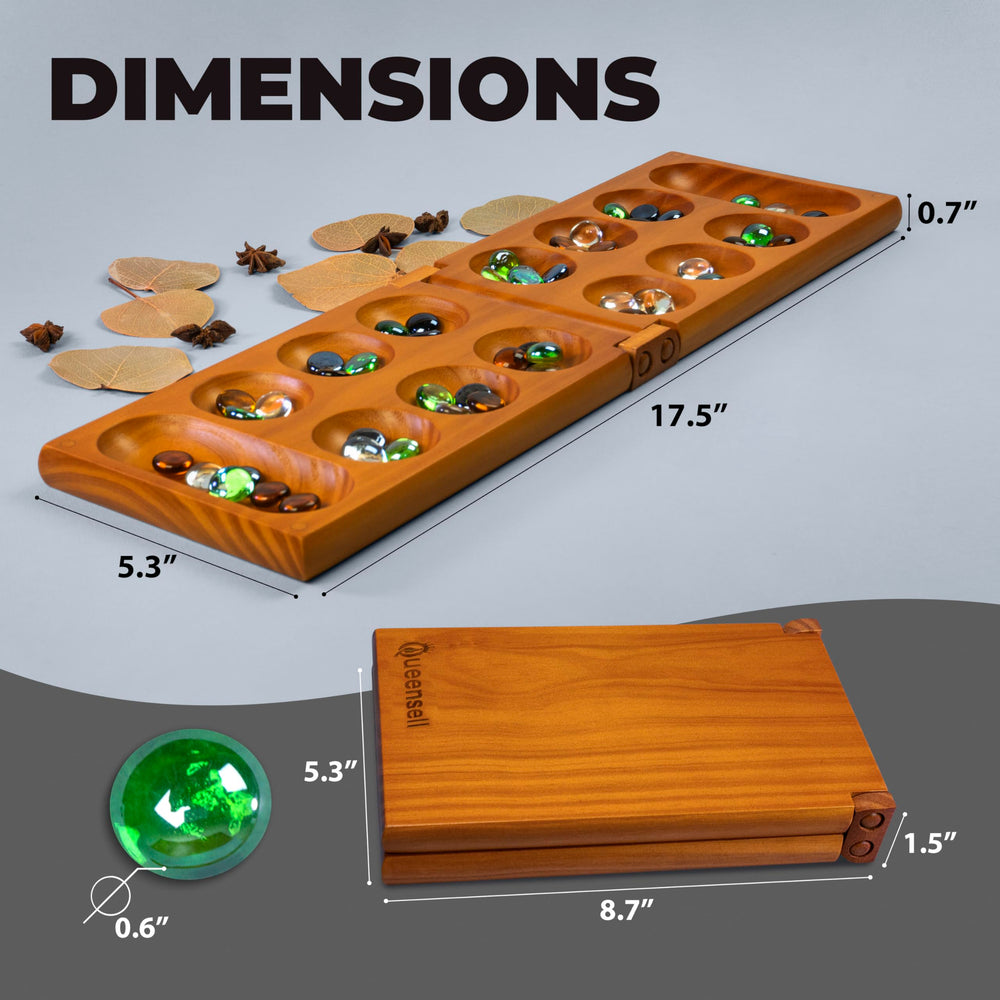 Queensell board held in hand for scale showing convenient travel dimensions