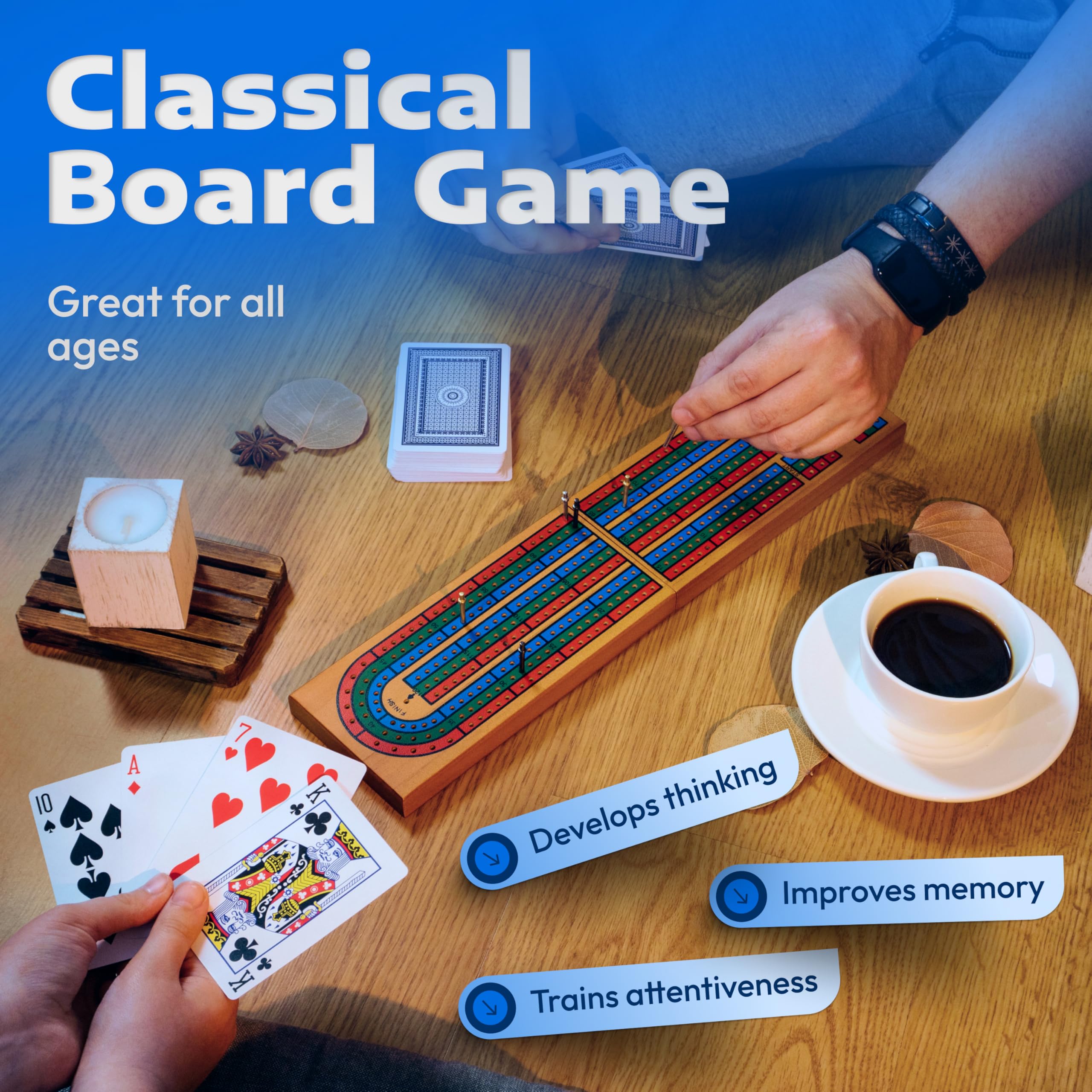 Queensell board next to smartphone illustrating compact folded size