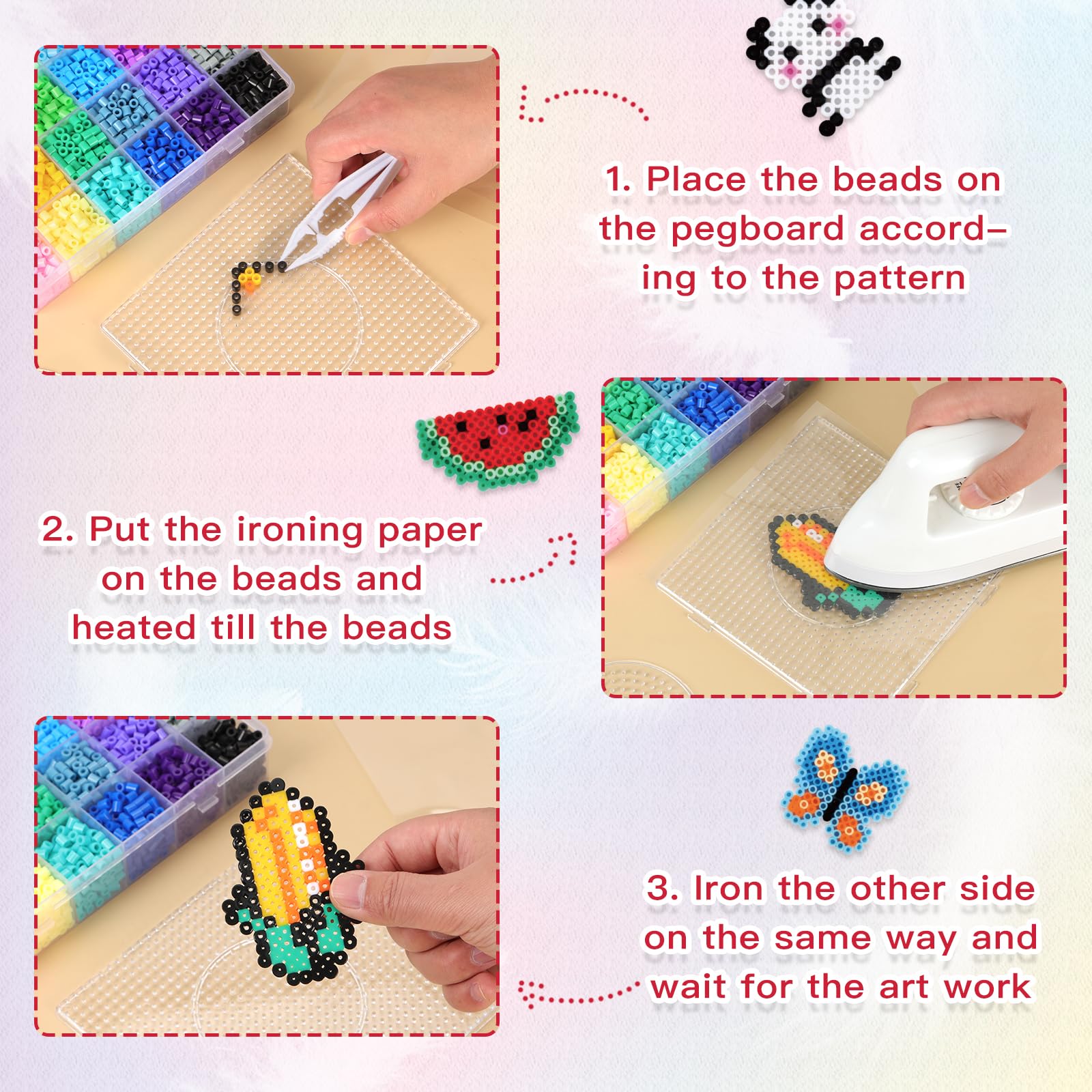 QUEFE finished keychain held in hand illustrating portable craft keepsake