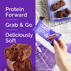 Quest Bake Shop brownie close-up texture highlighting moist chewiness
