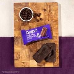 Quest Bake Shop brownie cross-section showing fudgy interior benefit